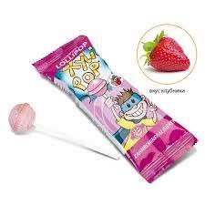 Леденец (635214R) на палочке XyliPOP с ксилитом, вкус клубника, 1шт (Miradent)