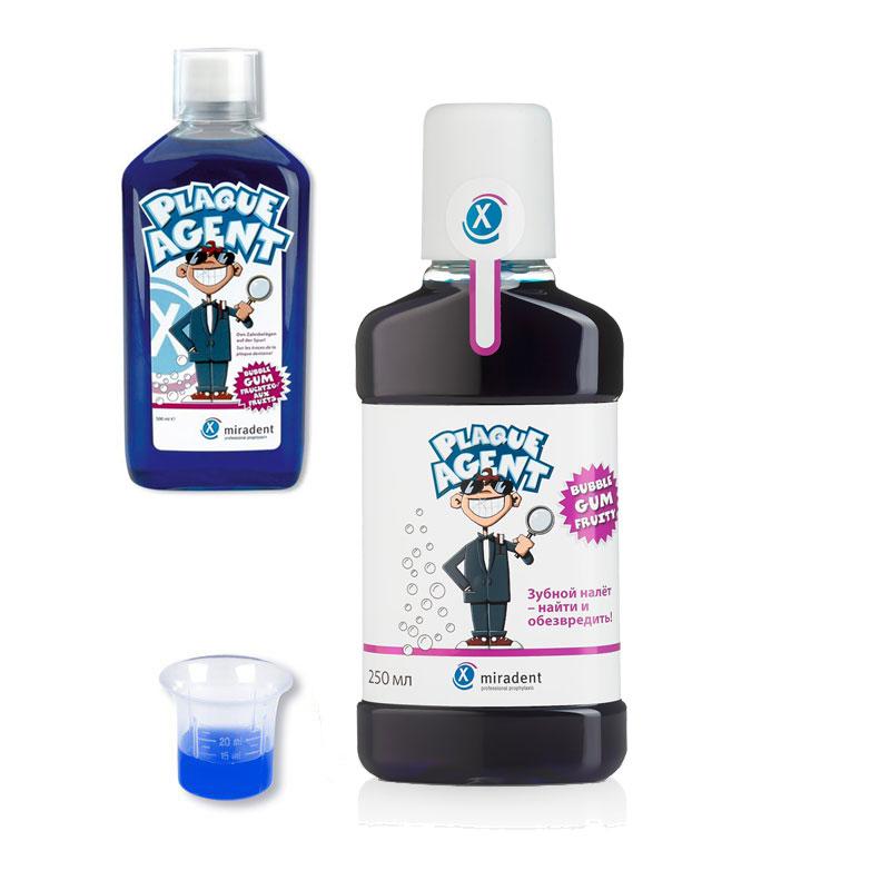 Ополаскиватель (633086)Plaque Agent для полости рта с красителем зубного налета, уп-500мл (Miradent)
