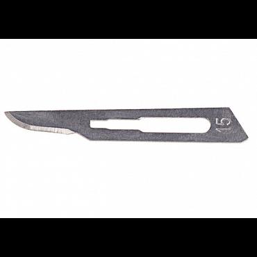 Лезвие № 15 из углеродистой стали, хирургическое, стерильное (STEA, 35308)