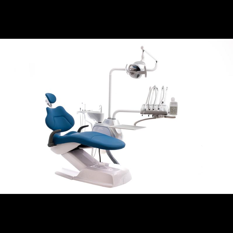 Установка стоматологическая Ajax AJ12 верхняя  подача, обивка кресла и стула Эко кожа