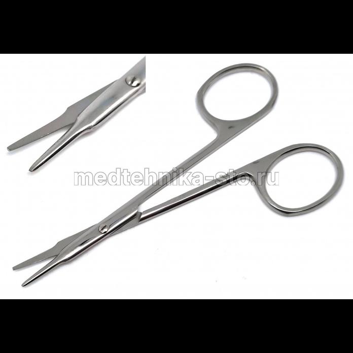 Ножницы роговичные тупоконечные прямые, 110мм (ТН-06-441-11, Тумботино)