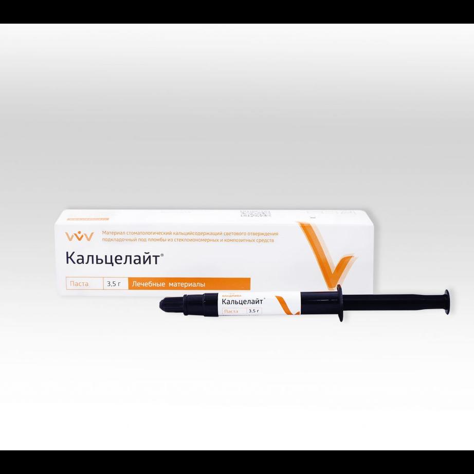 Кальцелайт - паста 3.5г, светового отв., кальцийсодержащий рентгеноконтрастный материал (Владмива)