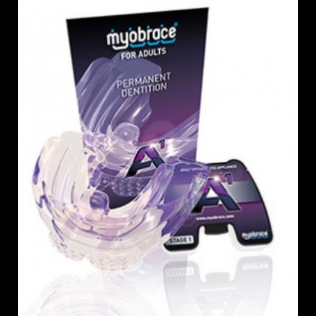 414076 Трейнер A1Lc Myobrace для взрослых, Этап 1 большой, прозрачный