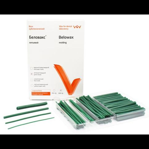 Воск литьевой "Беловакс" набор стержней, зелёный уп-150 г (Владмива)
