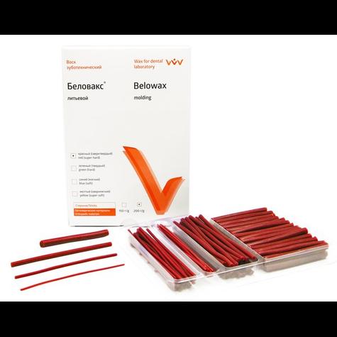 Воск литьевой "Беловакс" набор стержней, красный уп-200 г (Владмива)