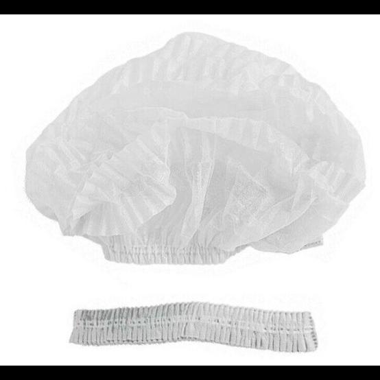 Шапочка-клип одноразовая Шарлотта белая 50 штук в упаковке