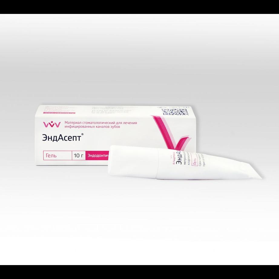 Эндасепт гель-лечение инфиц. каналов на основе метронидазола (10%) и хлоргексидина (10мл, Владмива)