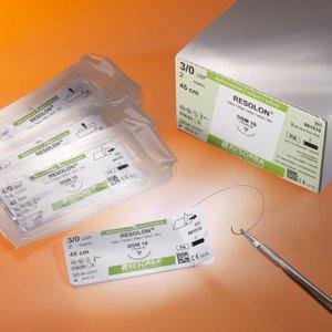 Резолон (аналог пролена) 4/0, игла обр. режущая DS 18мм, 0.45м (88144, Resorba, Германия)