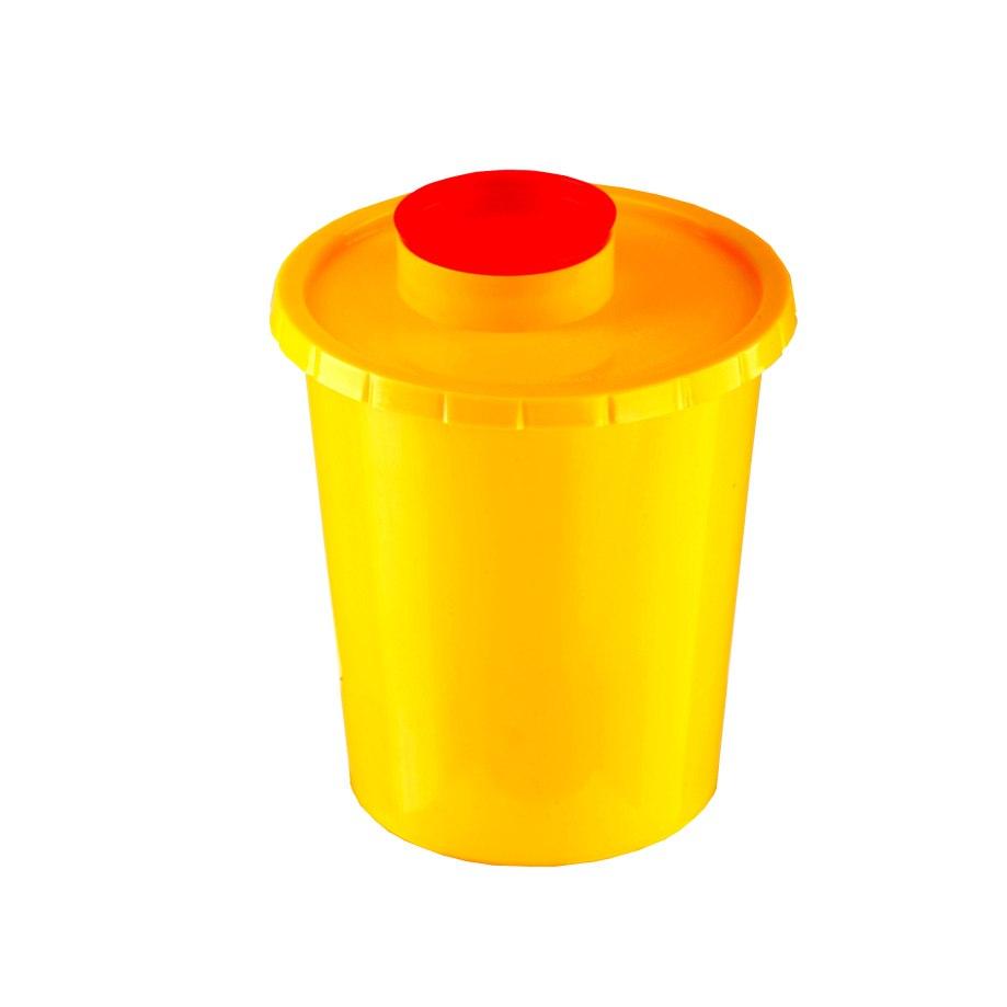 Контейнер МП-01 (желтый класс Б) 1л, одноразовый для сбора, хранение, трансп. колюще режущих отходов