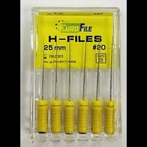 H-Files 25 мм, ISO 20, сталь, уп-6шт (Eurofile)