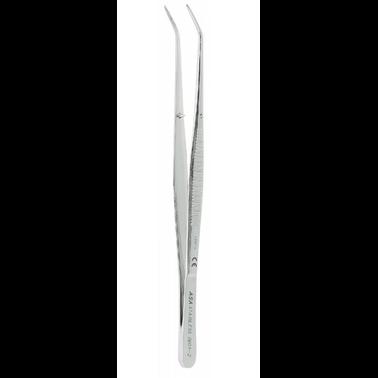 Пинцет №2 (0601-2) медицинский анатомический изогнутый, 15 см (Asa Dental)