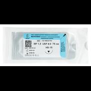 Монофил мононить полипропиленовая 4/0, L-75см, игла режущая 15мм, изгиб 3/8