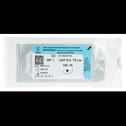 Монофил мононить полипропиленовая 5/0, L-75см, игла режущая 15мм, изгиб 3/8