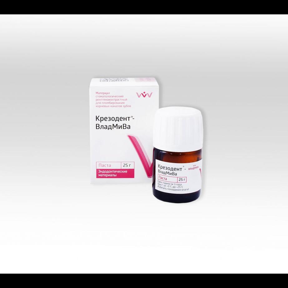 Крезодент паста - пломбирование каналов с неполной экстирпацией пульпы 25г (Владмива)