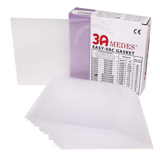 Пластины EV Gasket для изготовления капп (мягкие) Bleaching 040 (127*127*1.0мм, уп-25шт, Корея)