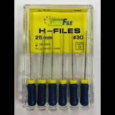 H-Files 25 мм, ISO 30, сталь, уп-6шт (Eurofile)