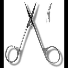 Ножницы глазные остроконечные вертик. изогнутые, 113мм, Н-41.