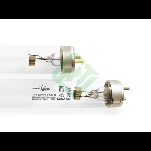 Лампа бактерицидная ЛСТ 30 Вт УФ-С, длина 908.8мм, Ø колбы 25,5мм, тип цоколя: G13, колбы Т8