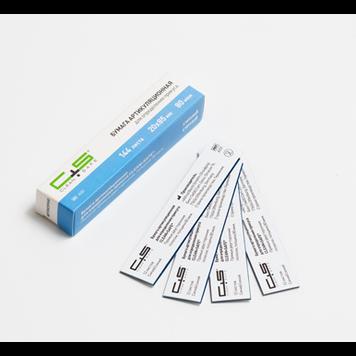 Бумага артикуляционная прямая, синий/синий, 80мкм, 1кн.х12 листов (А101, Clean+Safe)