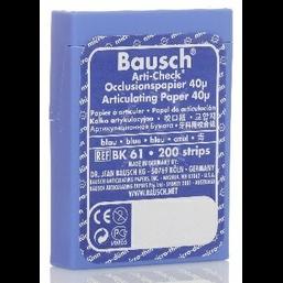 ВК 61 артикуляционная бумага 200 листов синяя 40 мкм, в пластик. боксе (Bausch)