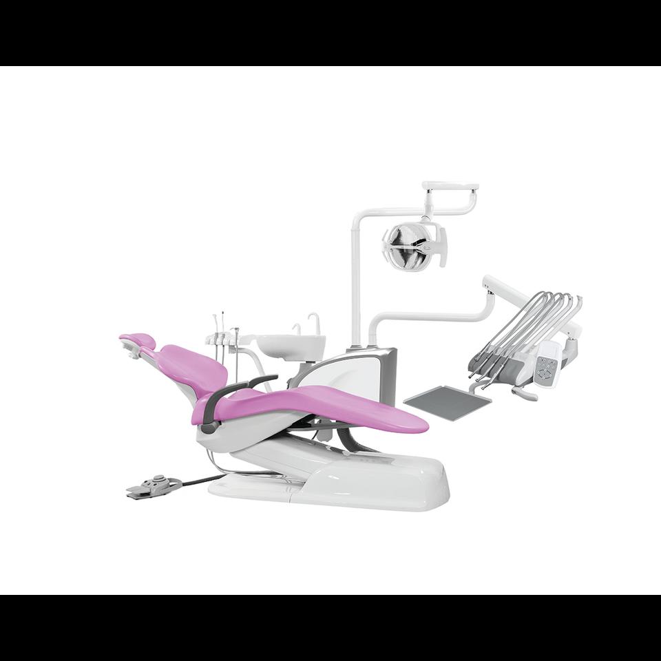 Установка стоматологическая Ajax AJ12 верхняя  подача, обивка кресла и стула Винил