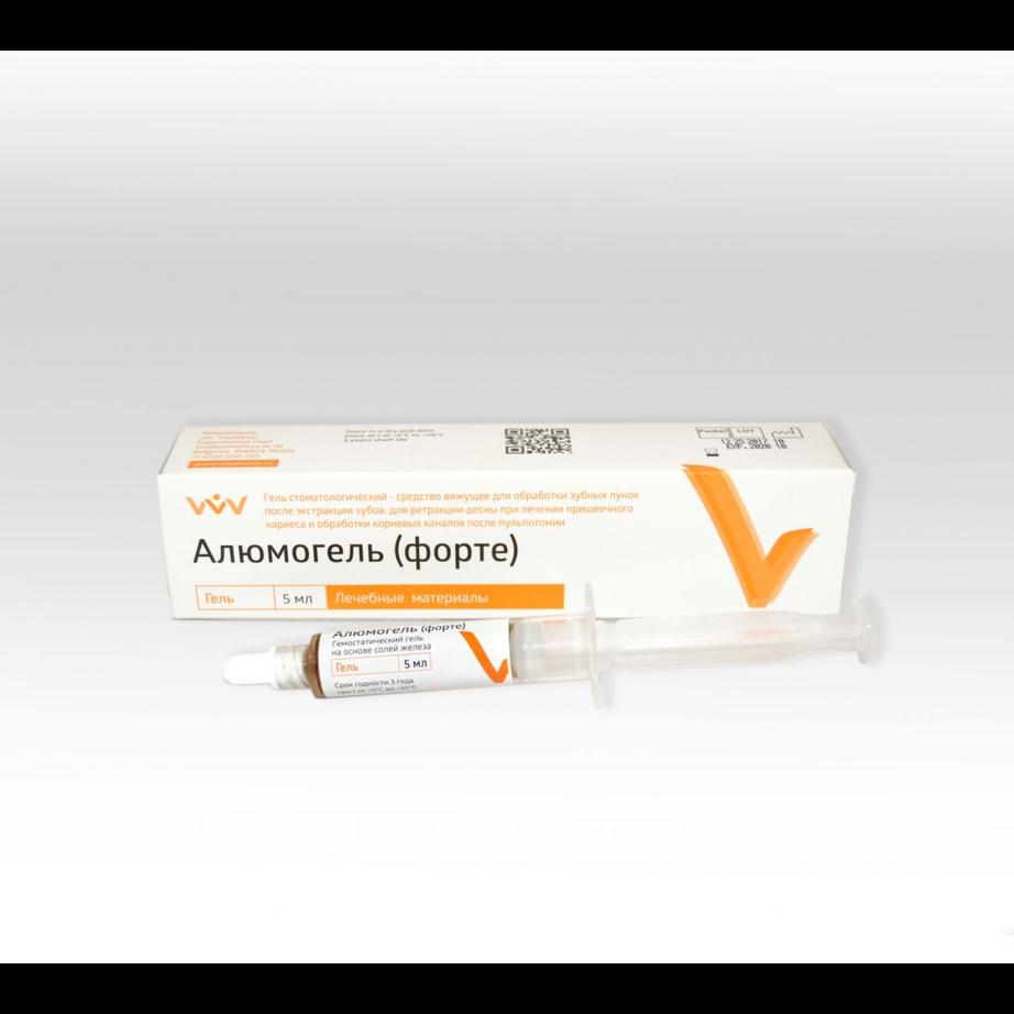 Алюмогель Форте, гемостатический гель для ретракции десны с железом, шпр 5мл (Владмива)