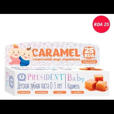 Зубная паста детская PresiDENT Baby 0-3, паста-гель со вкусом карамели, уп-30мл