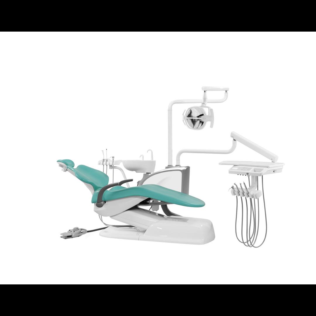 Установка стоматологическая Ajax AJ11 нижняя подача, обивка кресла и стула Винил