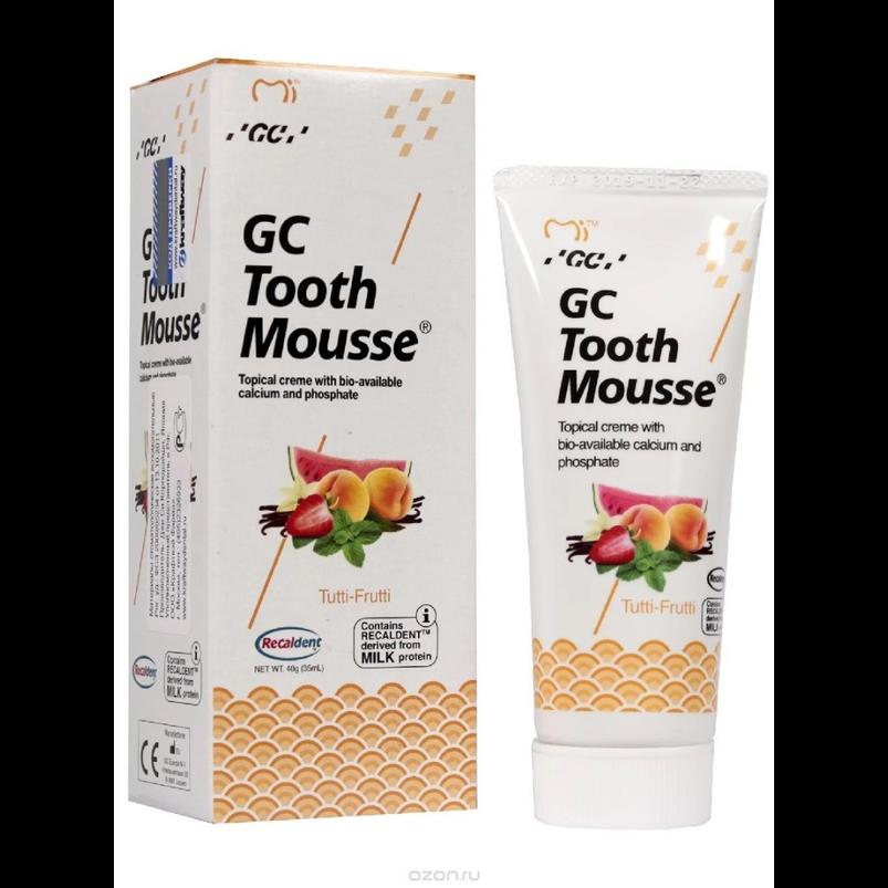Гель для снижения чувствительности Tooth Mousse, вкус мультифрукт, туба 40г/35мл (GC, Япония)