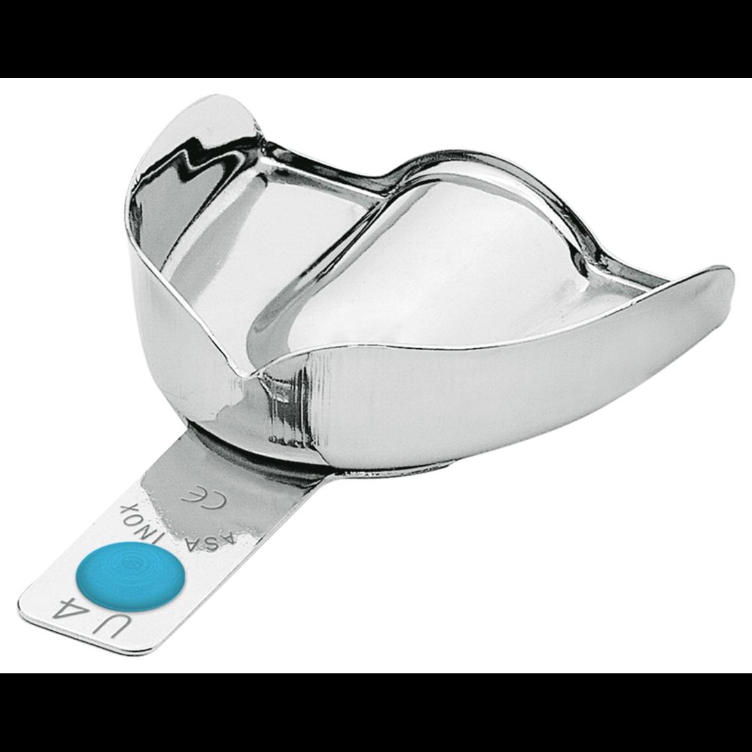 Ложка (2802-U4) слепочная, верхняя средняя (M) без перфорации без бортиков (Asa Dental)