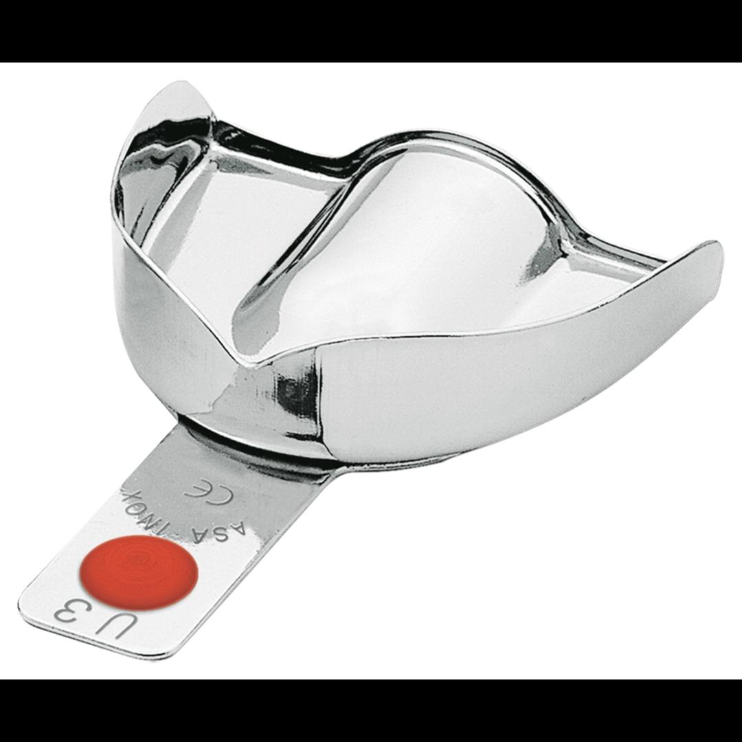 Ложка (2802-U3) слепочная, верхняя средняя (S) без перфорации без бортиков (Asa Dental)