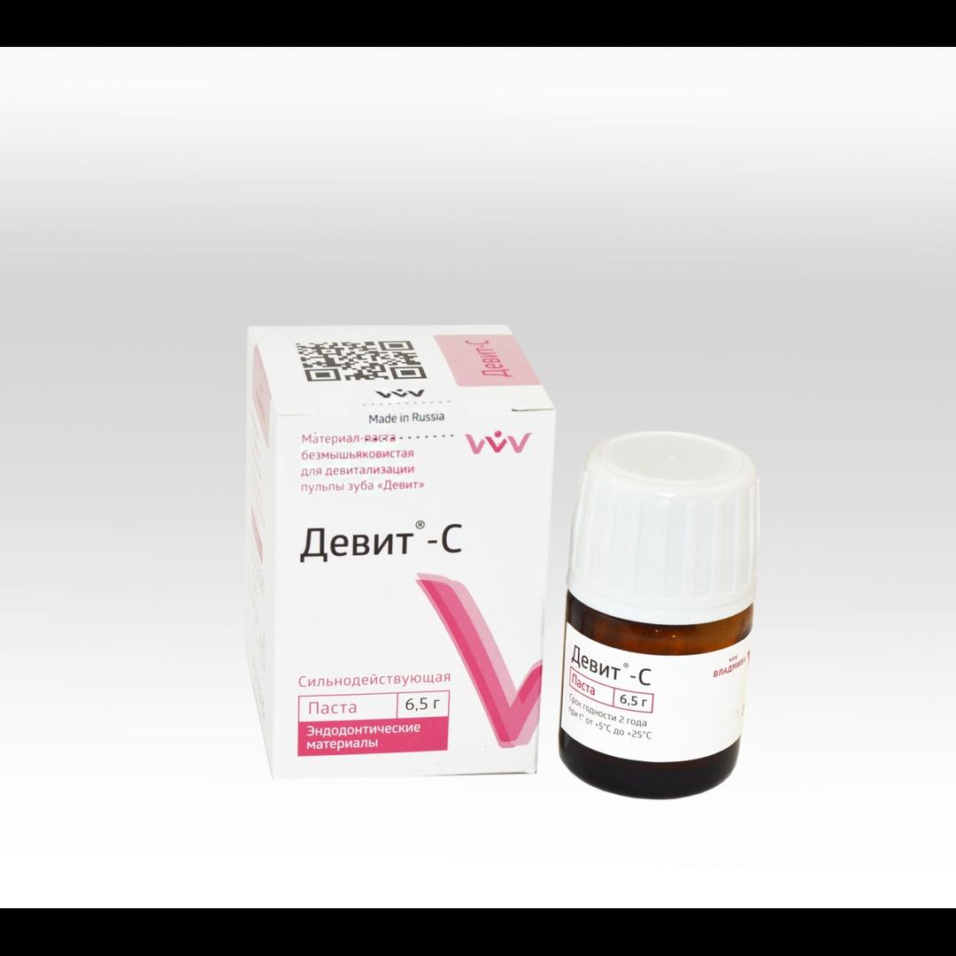 Девит С сильнодействующая безмышьяковистая паста, уп-6.5г (Владмива)