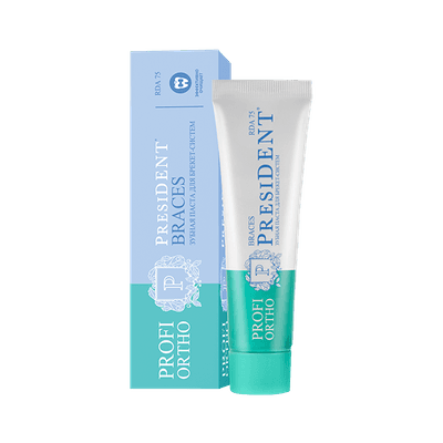 Зубная паста PresiDENT Profi Ortho Braces (для брекет систем) уп-50мл