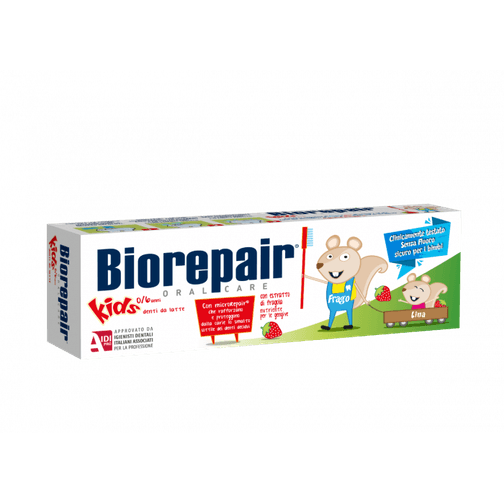 Зубная паста BioRepair Kids Fragola (земляника), уп-50мл, детская 0-6лет (GA1730500, Италия)