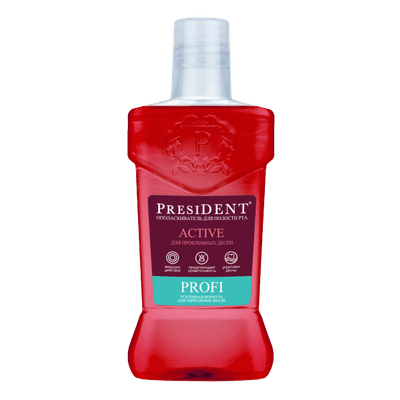 Ополаскиватель PresiDENT Profi Active, для полости рта (проблемные дёсна) уп- 250 мл