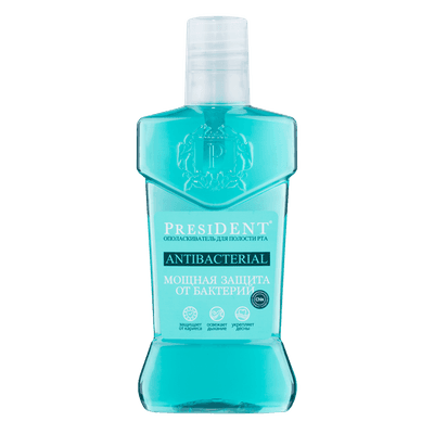 Ополаскиватель PresiDENT Profi Antibacterial, мощная защита от бактер (профилакт дёсен) уп- 250 мл