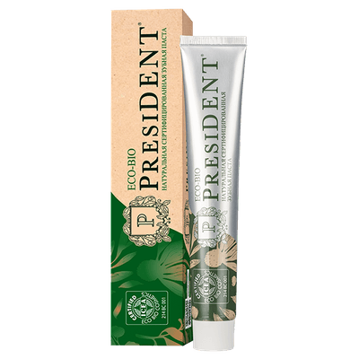 Зубная паста PresiDENT Eco-Bio (натуральная) уп-75г