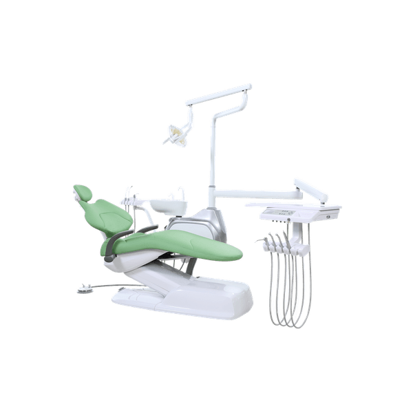 Установка стоматологическая Ajax AJ11 нижняя подача, обивка кресла и стула Эко кожа