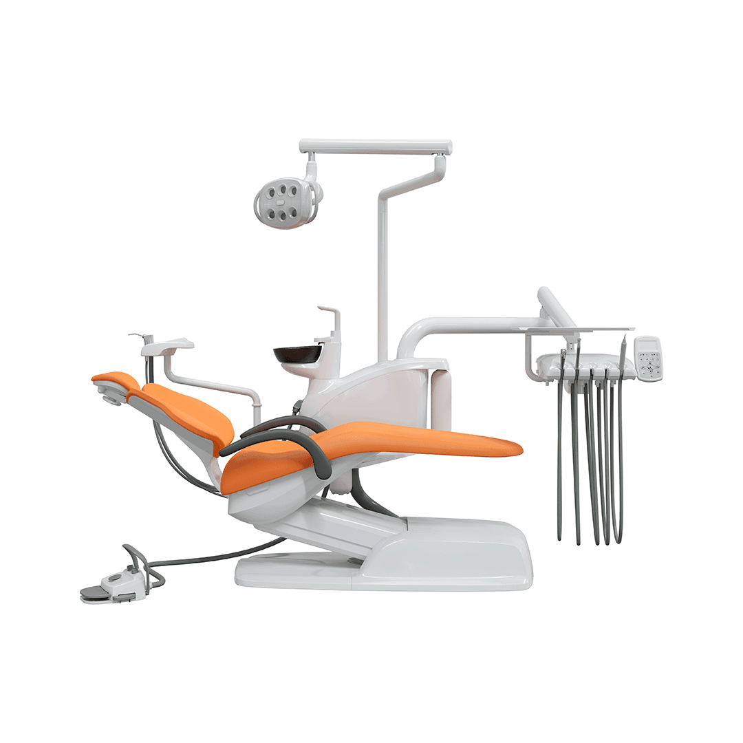 Установка стоматологическая Ajax AJ15 нижняя подача, обивка кресла и стула Винил