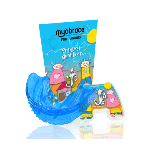 410030 Трейнер J3Lb Myobrace для малышей, этап 3, размер большой, голубой