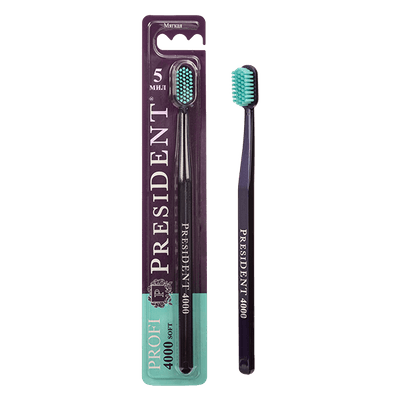 Щетка зубная PresiDENT Profi Soft 4000, мягкая 5 МИЛ (при повышенной чувствительности эмали)